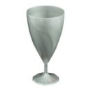 6 verres à eau design plastique rigide argent 25 cl