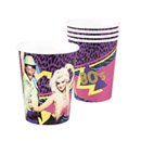6 gobelets en carton 80\'s Party 25 cl