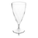 6 verres à vin design plastique rigide transparent 15 cl