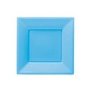 8 Assiettes Bleu Clair carrées en plastique 18 cm Modus Vivendi