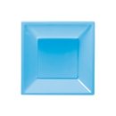 8 Assiettes carrées creuses Modus Vivendi Bleu Clair