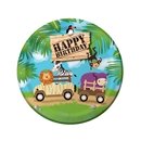 8 Assiettes anniversaire Safari aventure 23 cm