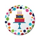 8 Assiettes Gâteau d\'Anniversaire 23 cm