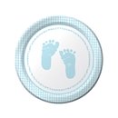 8 Assiettes pieds bleus 23 cm