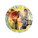 8 Assiettes en carton Zootopie 23 cm