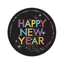 8 Assiettes en carton Happy New Year 2016 23 cm
