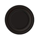 8 assiettes en carton rondes noires 23 cm