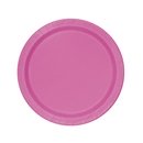 8 assiettes roses rondes en carton 23 cm