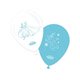 8 Ballons blancs et bleus La Reine des Neiges
