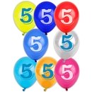 8 Ballons chiffre 5