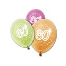 8 Ballons anniversaire 80 ans