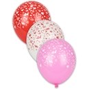 8 Ballons imprimés coeurs