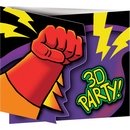 8 Cartes d\'invitation Anniversaire Super-Héros