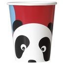 8 Gobelets en carton Anniversaire Panda 25 cl