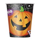 8 Gobelets en carton Petite Citrouille Halloween 25 cl