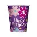 8 Gobelets en carton Happy Birthday