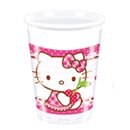 8 Gobelets en plastique Hello Kitty 20 cl