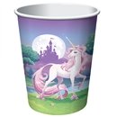 8 Gobelets en carton Licorne magique 25 cl