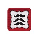 8 Assiettes Moustaches 18 cm