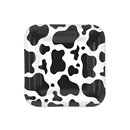 Assiettes carrées imprimées peau de vache 18 cm