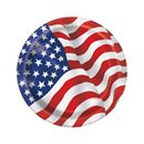 8 Petites assiettes en carton drapeau USA 17 cm