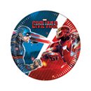 8 Petites Assiettes en carton Captain America Civil War