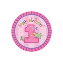 8 Assiettes Fée 1er anniversaire 18 cm