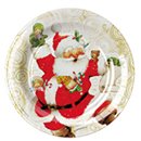 8 Petites assiettes Père Noël 18 cm