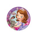 8 Petites assiettes en carton Princesse Sofia 19.5 cm