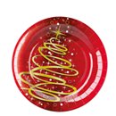 8 Petites assiettes Sapin magique Noël 18 cm