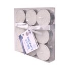 9 bougies chauffe-plats blanches à paillettes