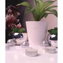 9 bougies chauffe-plats blanches à paillettes