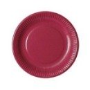 20 assiettes en carton bordeaux 23 cm