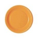 20 assiettes en carton orange 23 cm