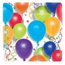 8 Assiettes carrée ballons 25 cm