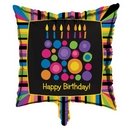 Ballon aluminium Bougies d\'anniversaire 46 cm
