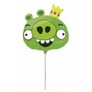 Ballon aluminum Angry Birds™ vert 20 cm