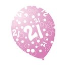 6 Ballons âges nacrés rose