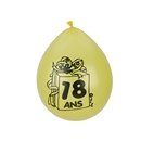 8 Ballons âges 18 ans, 30 ans, 40 ans, 60 ans