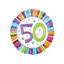 Ballon aluminium rond Age 50 ans