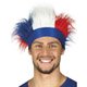 Bandeau avec cheveux tricolore France adulte