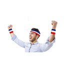 Bandeau et manchettes supporter France adulte