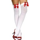 Bas blanc avec n?ud rouge d\'infirmière