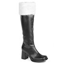Bottes de Mère Noël noires pour femme