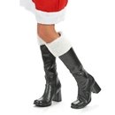 Bottes de Mère Noël noires pour femme