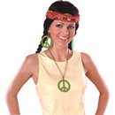 Boucles d\'oreilles et pendentif Hippie vert