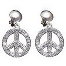 Boucles d'oreilles peace and love adulte