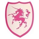 Bouclier bois licorne fille
