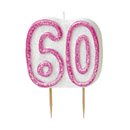 Bougie Age 60 ans rose