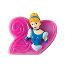 Bougie chiffre 2 Disney Princesses Journey™